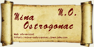 Mina Ostrogonac vizit kartica